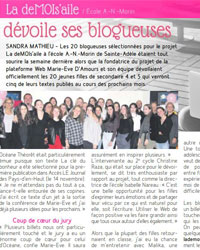 L'école A-N MORIN  dévoile ses blogueuses