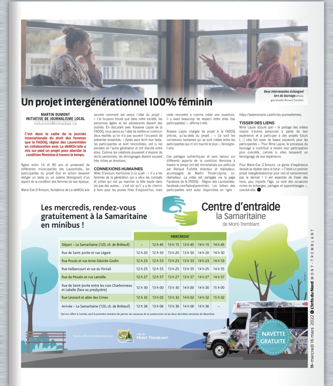 Un projet intergénérationnel 100% féminin