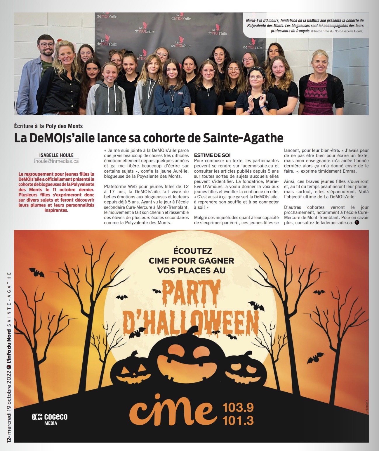 La deMOIs’aile lance sa cohorte à Sainte-Agathe