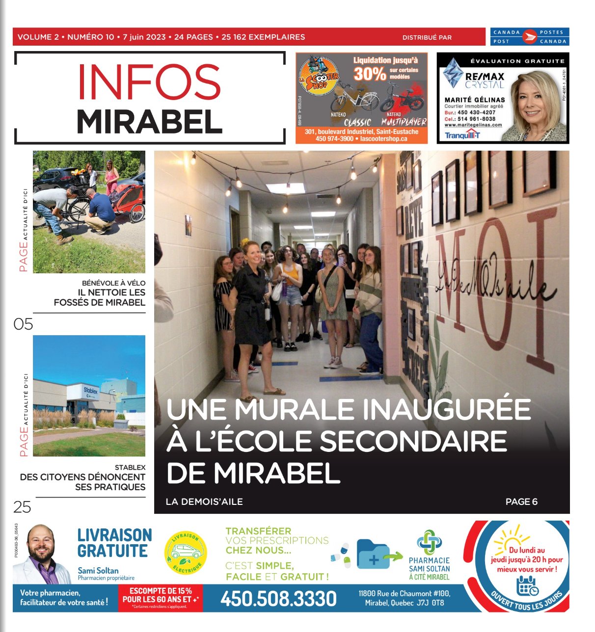Une murale inaugurée à l’école secondaire de Mirabel 