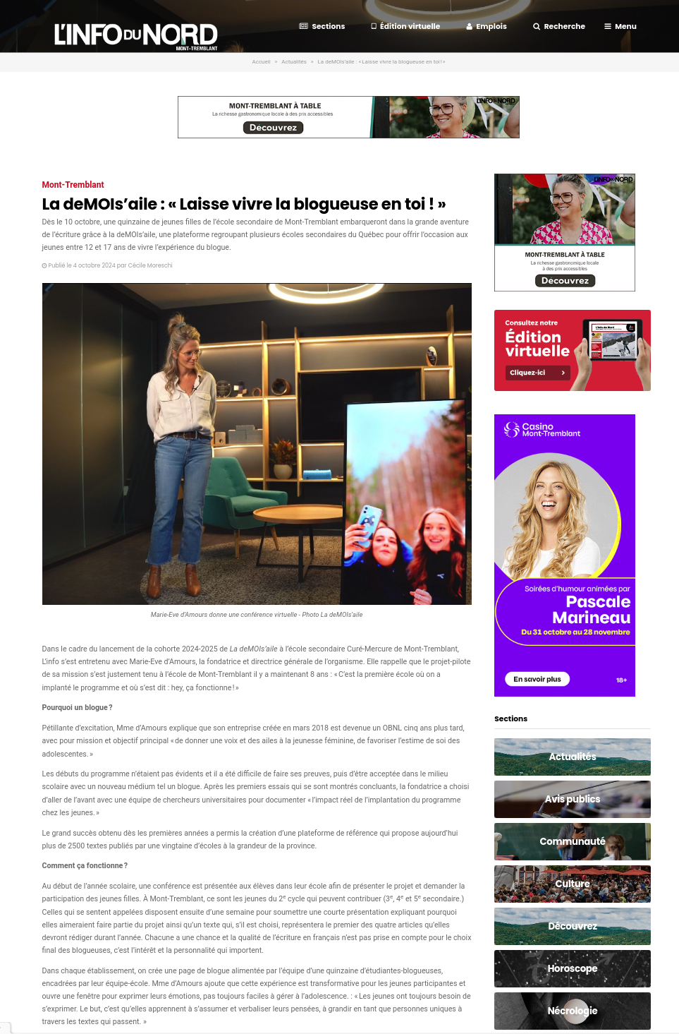 La deMOIs’aile : « Laisse vivre la blogueuse en toi ! »